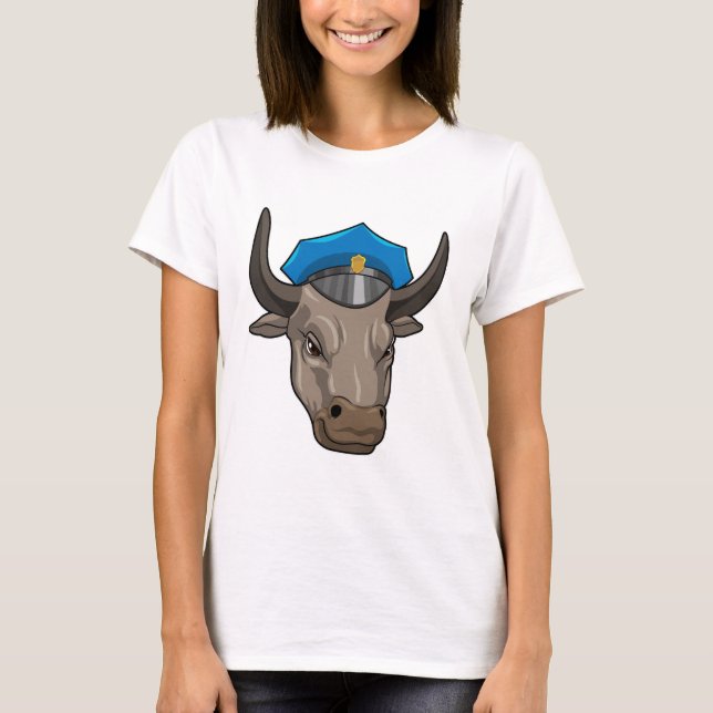 Bull als Polizeibeamte T-Shirt (Vorderseite)