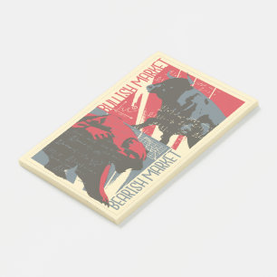 Bull and Bear Market - Day Traders Gift Post-it Klebezettel