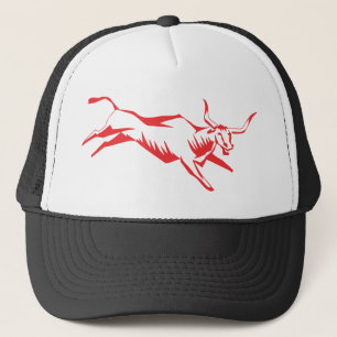 Bull Animal Horns Jumping Nature Inhouse Cattle Truckerkappe