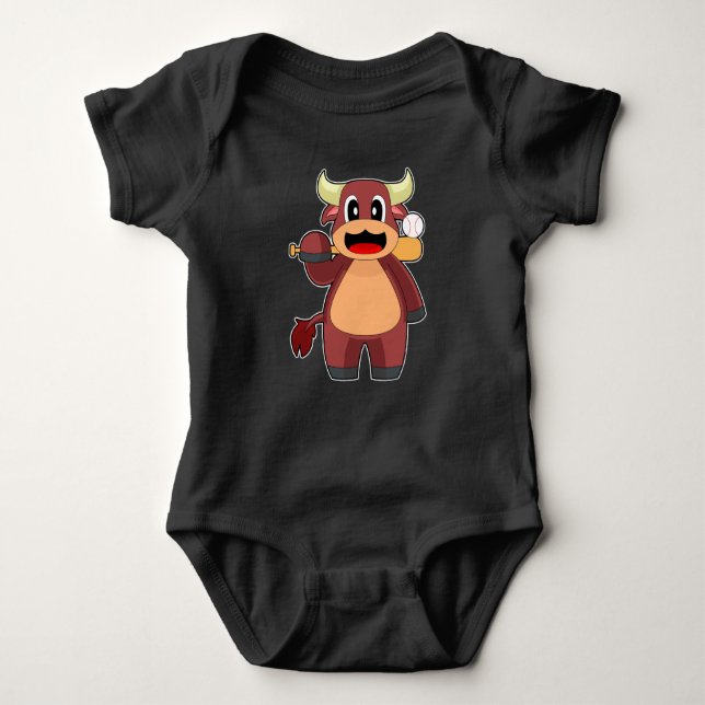 Bull Baseball Baseball Baby Strampler (Vorderseite)