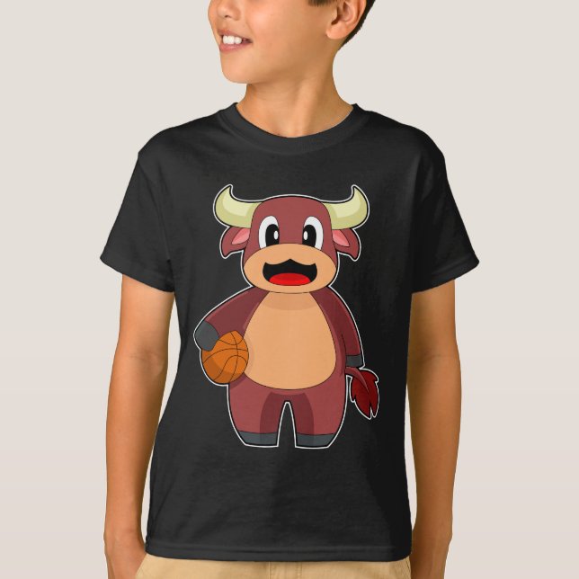 Bull Basketball Spieler Basketball T-Shirt (Vorderseite)