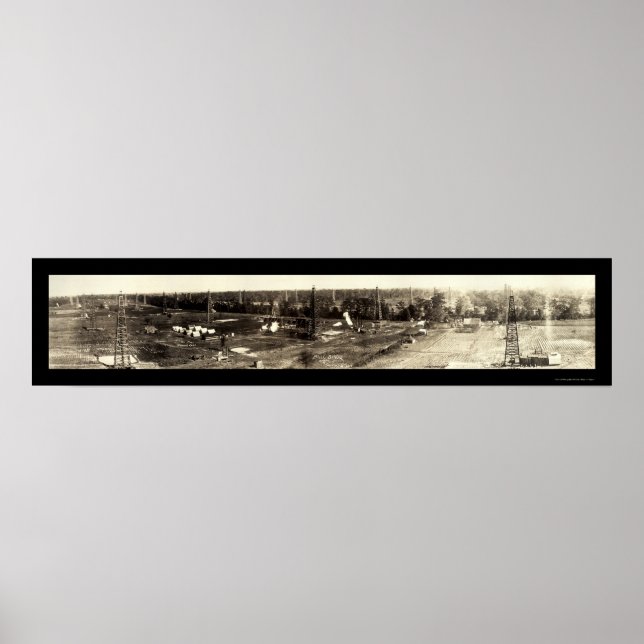 Bull Bayou Oil LA Foto 1919 Poster (Vorne)