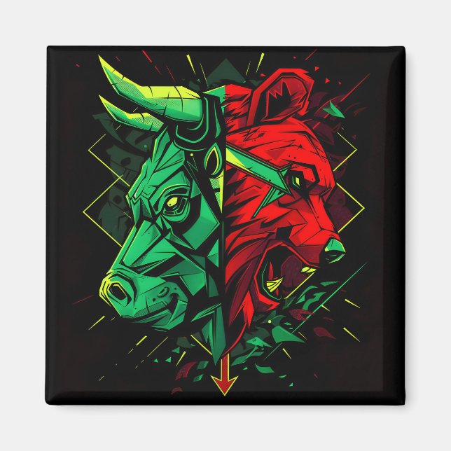 Bull Bear Duel Forces Magnet (Vorne)