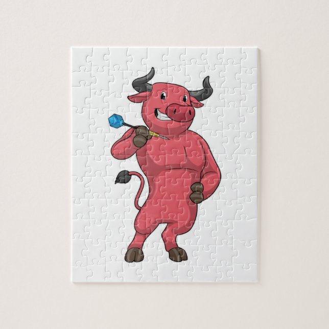 Bull bei Darts mit Dart (Vertikal)