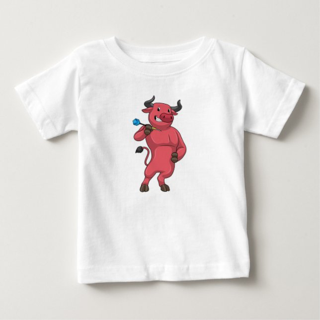 Bull bei Darts mit Dart Baby T-shirt (Vorderseite)