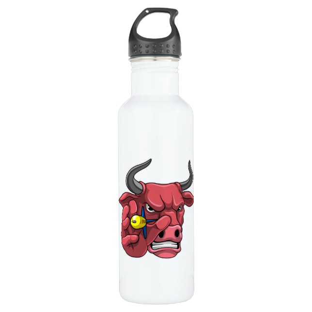 Bull bei Darts mit Dart Edelstahlflasche (Vorderseite)