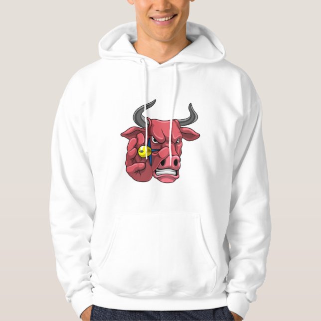 Bull bei Darts mit Dart Hoodie (Vorderseite)