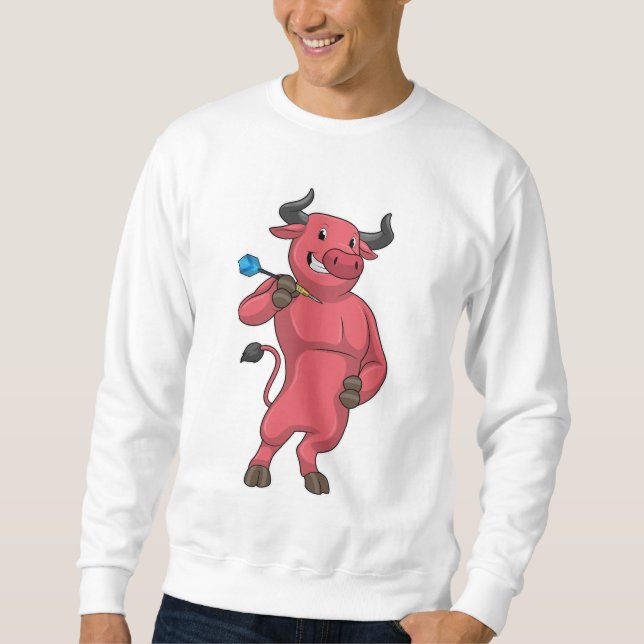 Bull bei Darts mit Dart Sweatshirt (Vorderseite)