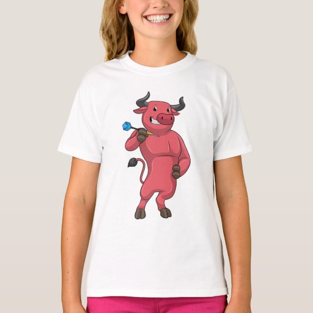 Bull bei Darts mit Dart T-Shirt (Vorderseite)