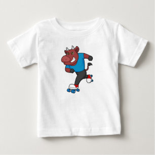 Bull bei Inline-Skaten mit Roller-Skaten Baby T-shirt