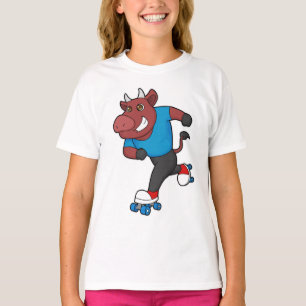 Bull bei Inline-Skaten mit Roller-Skaten T-Shirt