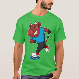 Bull bei Inline-Skaten mit Roller-Skaten T-Shirt