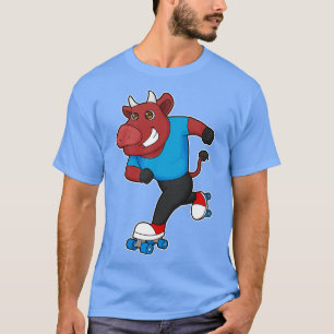 Bull bei Inline-Skaten mit Roller-Skaten T-Shirt