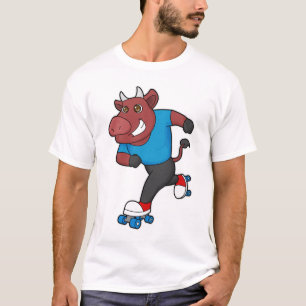 Bull bei Inline-Skaten mit Roller-Skaten T-Shirt