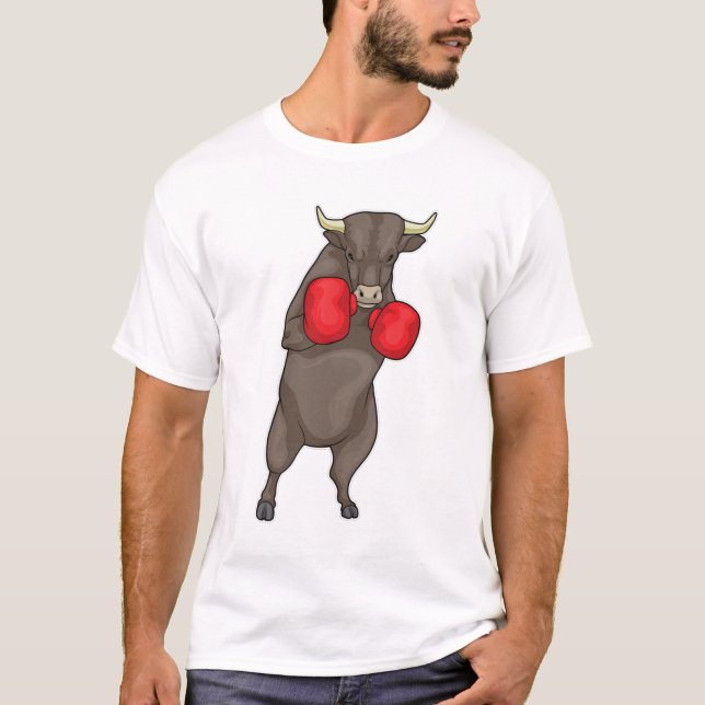 Bull Boxer Boxhandschuhe T-Shirt (Vorderseite)