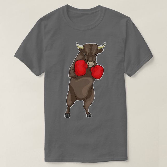 Bull Boxer Boxhandschuhe T-Shirt (Design vorne)