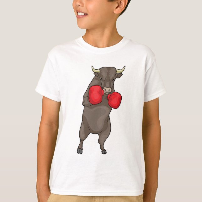Bull Boxer Boxhandschuhe T-Shirt (Vorderseite)