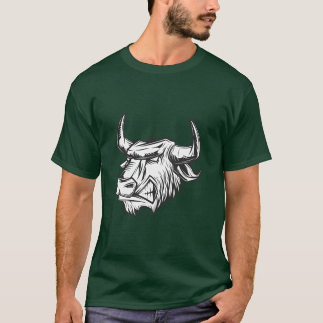 Bull-Bull-Vintage Stylesheet für Seitenprofile T-Shirt (Vorderseite)
