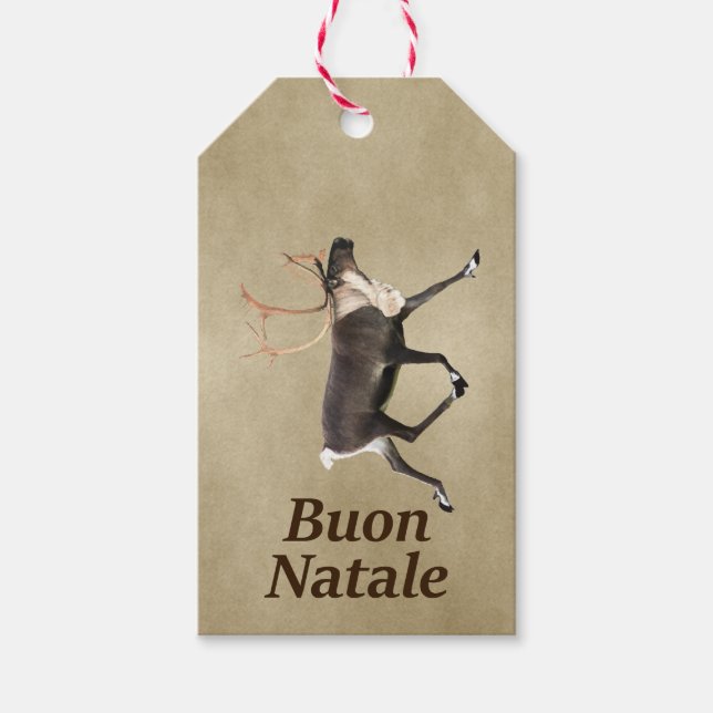 Bull Caribbean - Buon Natale Geschenkanhänger (Vorderseite)