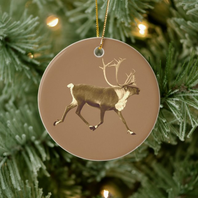 Bull Caribbean - Sepia Keramikornament (Baum)