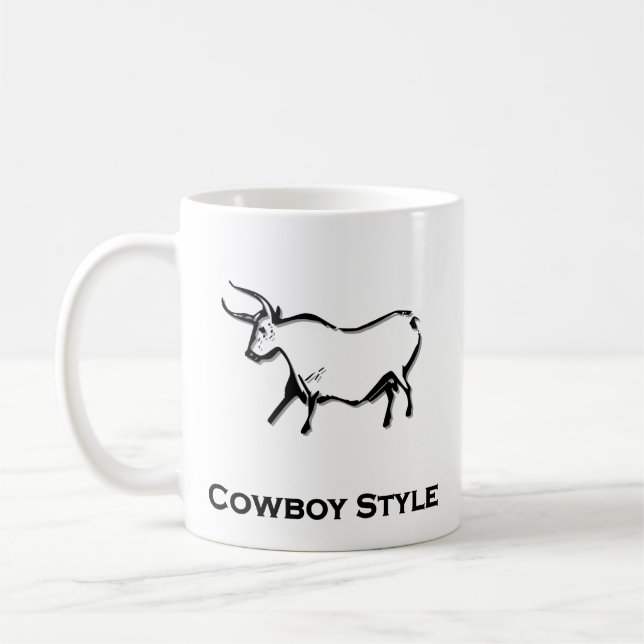 Bull Cowboy Style Black Kaffeetasse (Links)