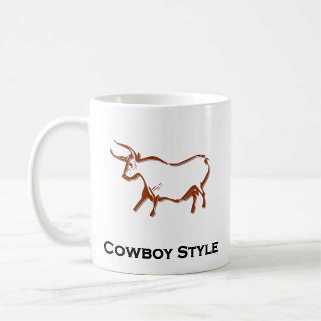 Bull Cowboy Style Brown Kaffeetasse (Links)