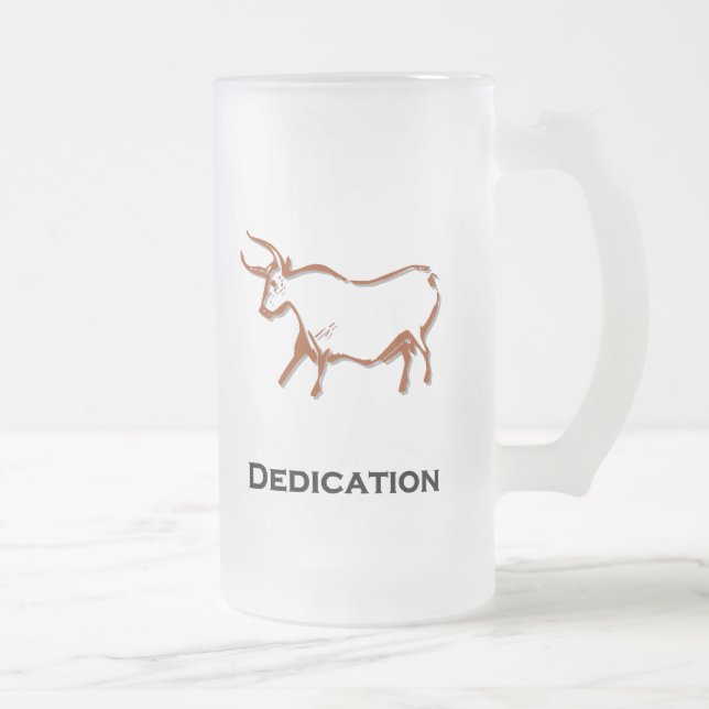Bull Dedication Brown Mattglas Bierglas (Rechts)