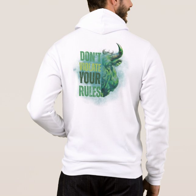 Bull design | Reminder | Motivation Hoodie (Rückseite)