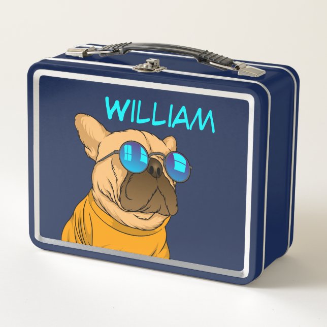 Bull Dog anpassen Metall Brotdose (Vorderseite)