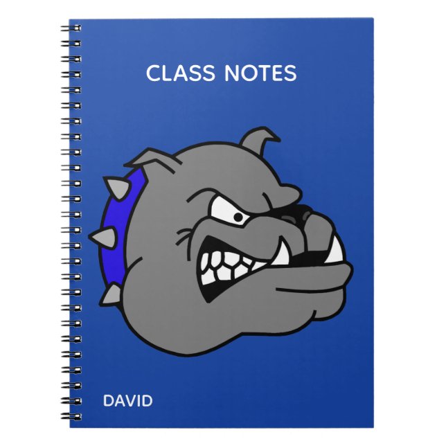 Bull Dog Custom School Notebook Notizblock (Vorderseite)