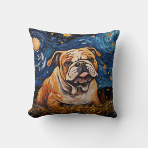 Bull Dog Starry Night Kissen