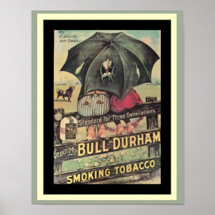Bull Durham Vintage Tabakwerbungsposter Poster
