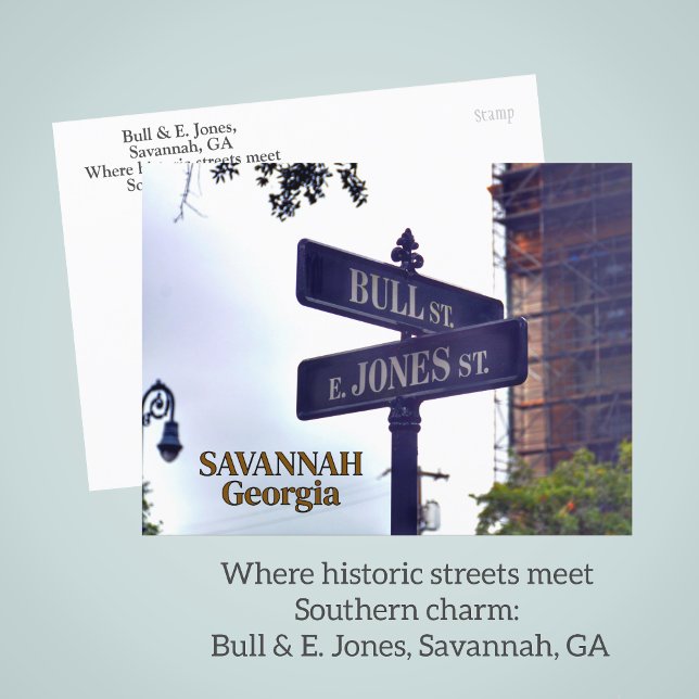 Bull & E. Jones Savannah, GA Fotografische Postkar Postkarte (Von Creator hochgeladen)