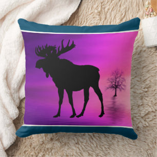 Bull-Elch-Silhouette-Kissen Kissen