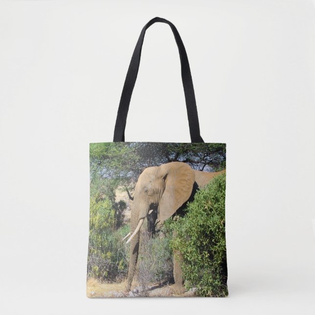 Bull Elephant - afrikanische Wildtiere Tasche (Vorderseite)