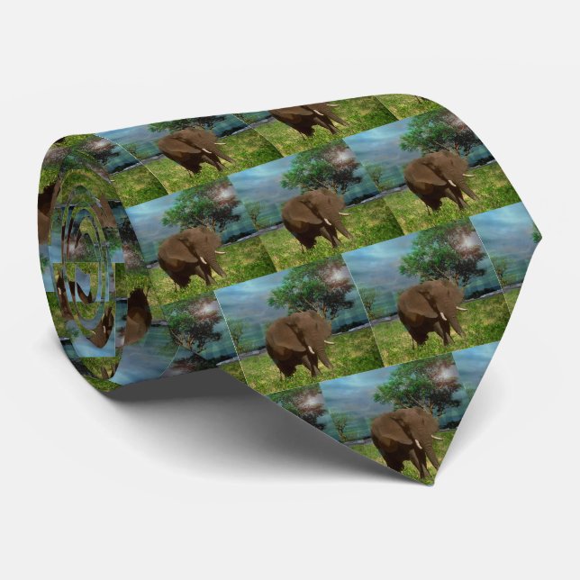 Bull Elephant, Neck Tie Krawatte (Gerollt)