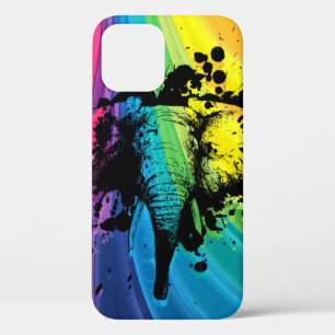 Bull Elephant Over Swirly Rainbow Case-Mate iPhone Case-Mate iPhone Hülle
