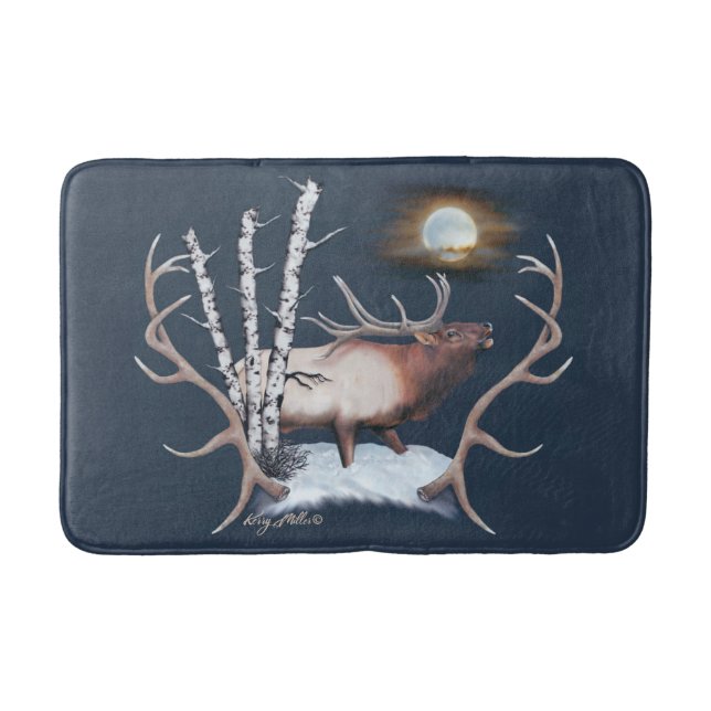 Bull Elk Bath Mat Badematte (Vorderseite)