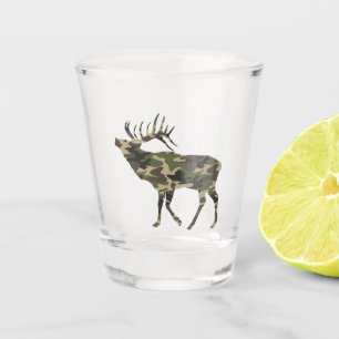 Bull Elk Camouflage Schnapsglas