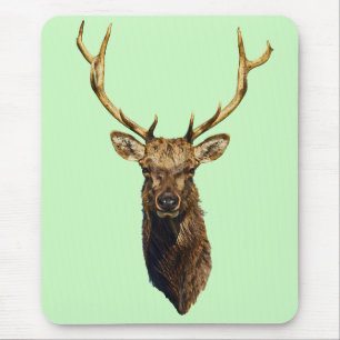 Bull Elk Head Tierart Wildtiere Mousepad