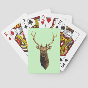 Bull Elk Head Tierart Wildtiere Spielkarten
