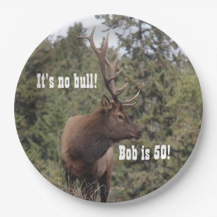 Bull Elk in Jasper, Alberta, 50. Geburtstag Pappteller