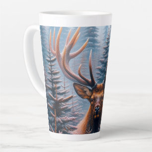 Bull Elk in Pine Trees Milchtasse