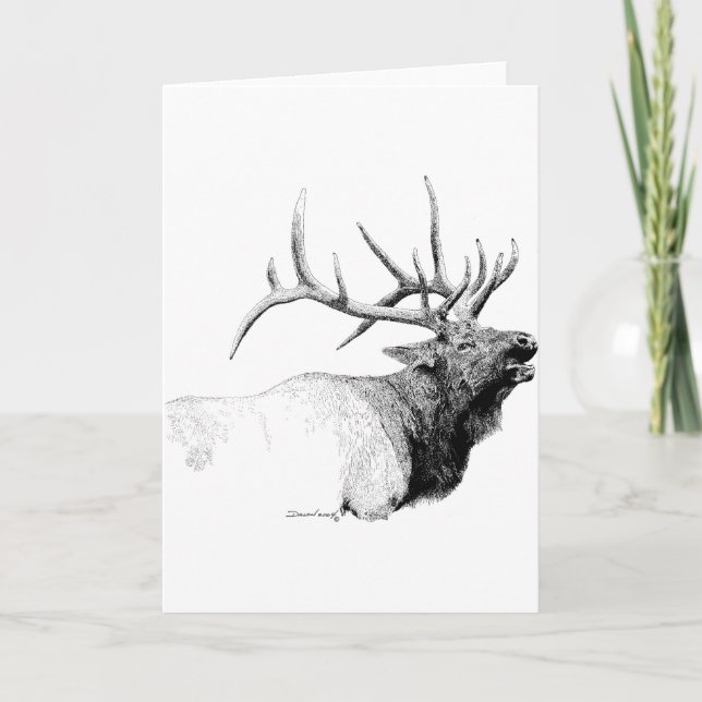Bull Elk Karte (Vorderseite)