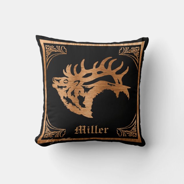 Bull Elk Kissen (Vorderseite)
