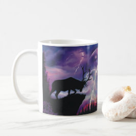 Bull Elk mit Blick auf den Blitzschlag! Kaffeetasse