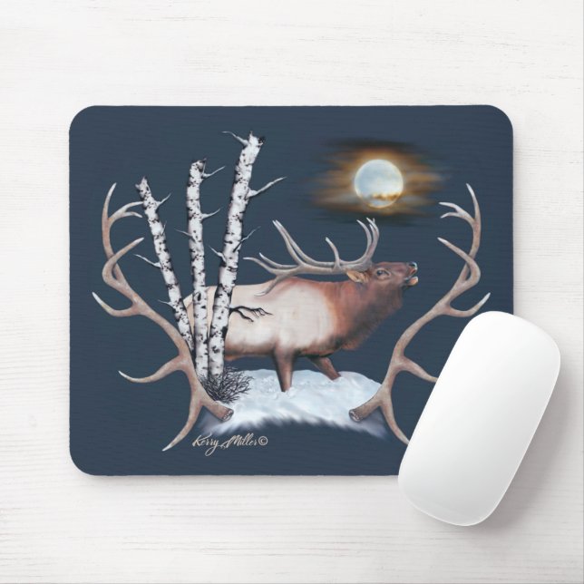 Bull Elk Mouse Pad Mousepad (Mit Mouse)