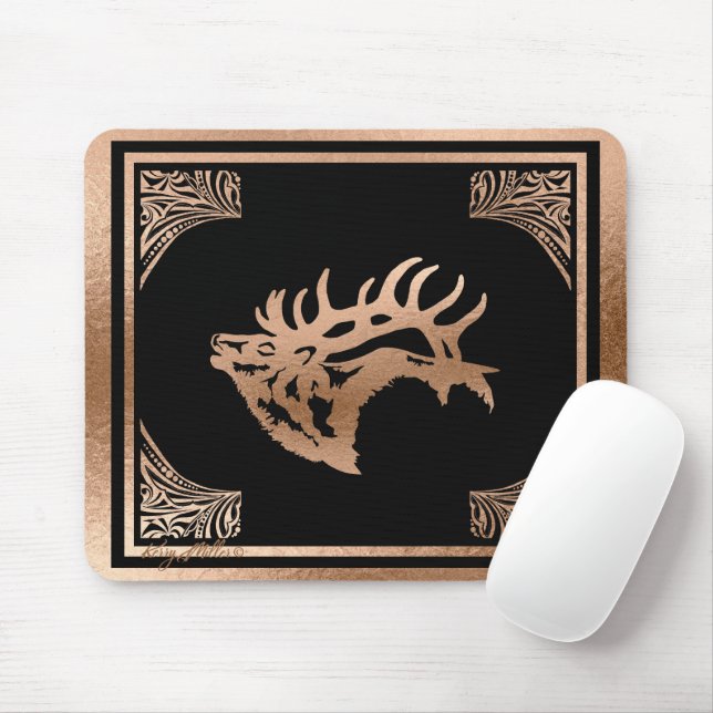 Bull Elk Mousepad (Mit Mouse)