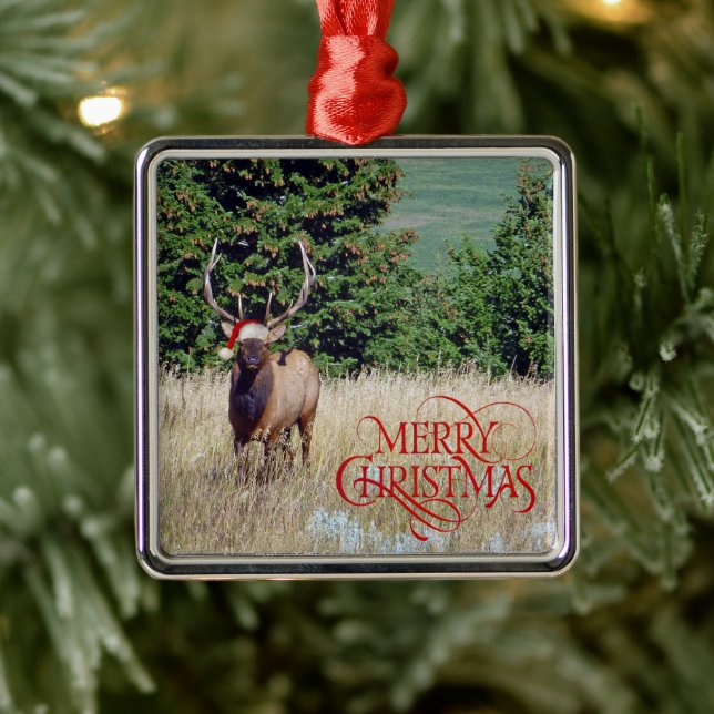 Bull Elk Ornament Aus Metall (Baum)