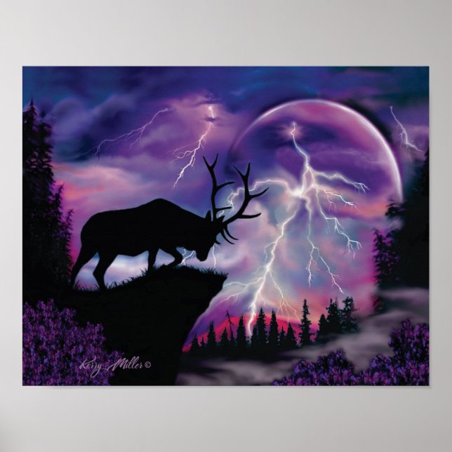 Bull Elk Poster (Vorne)